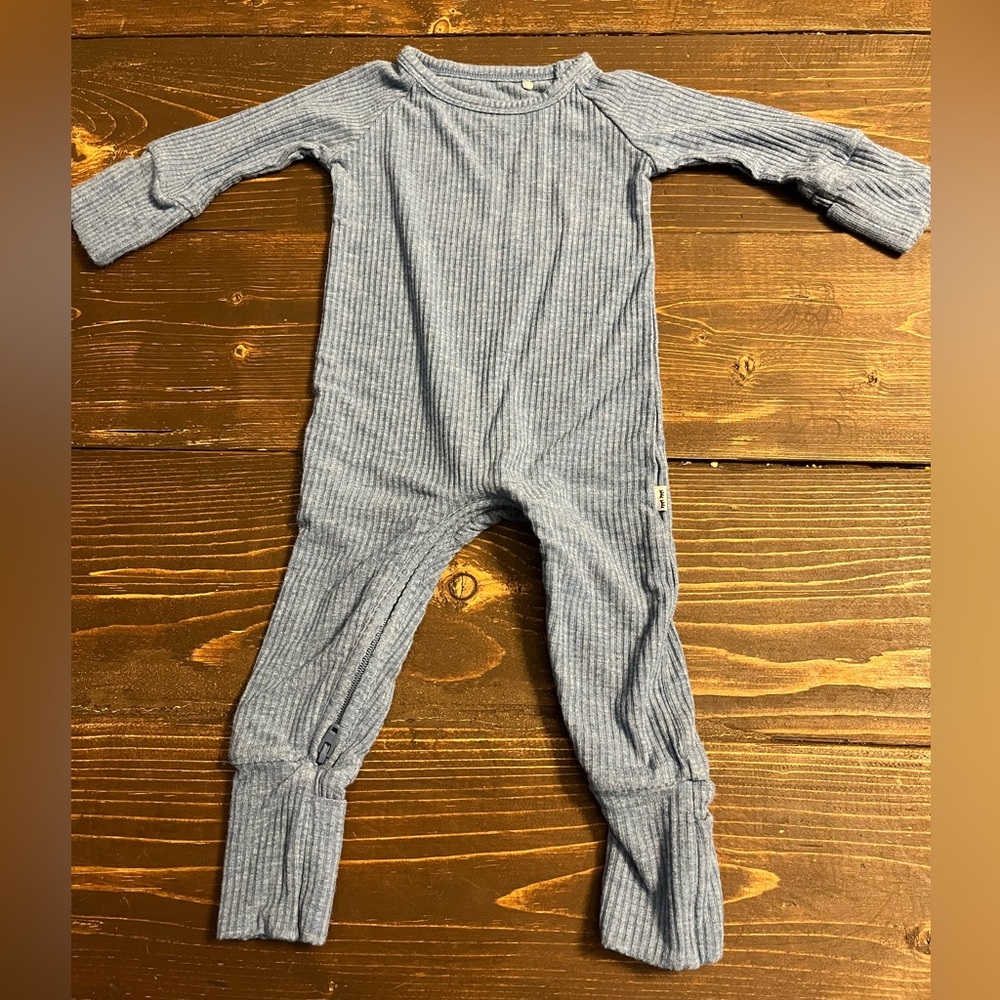 Heather Blue Crescent Zippy - Little Sleepies (Newborn)
